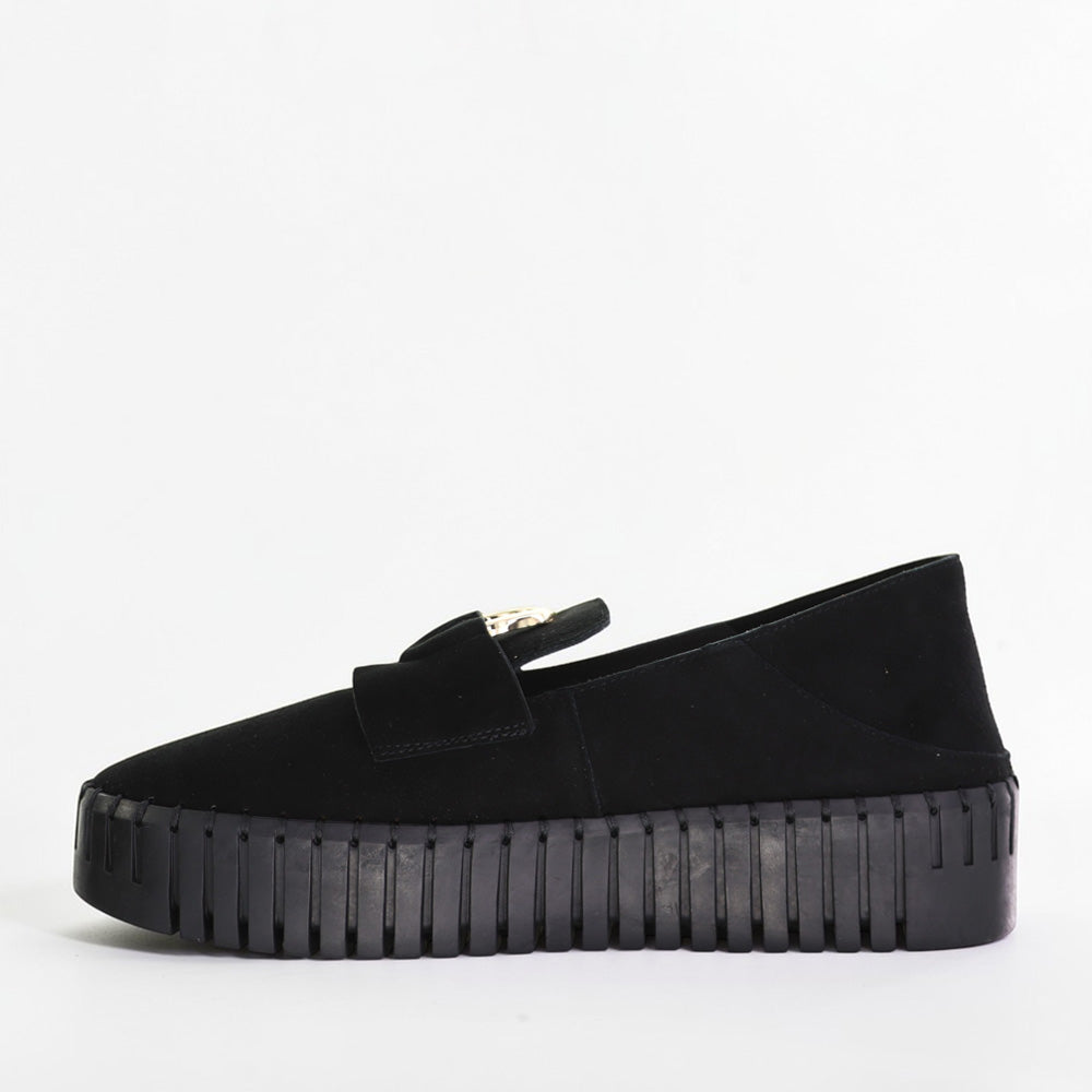 DJANGO & JULIETTE BURBANKS BLACK SUEDE - Women Loafers - Collective Shoes 