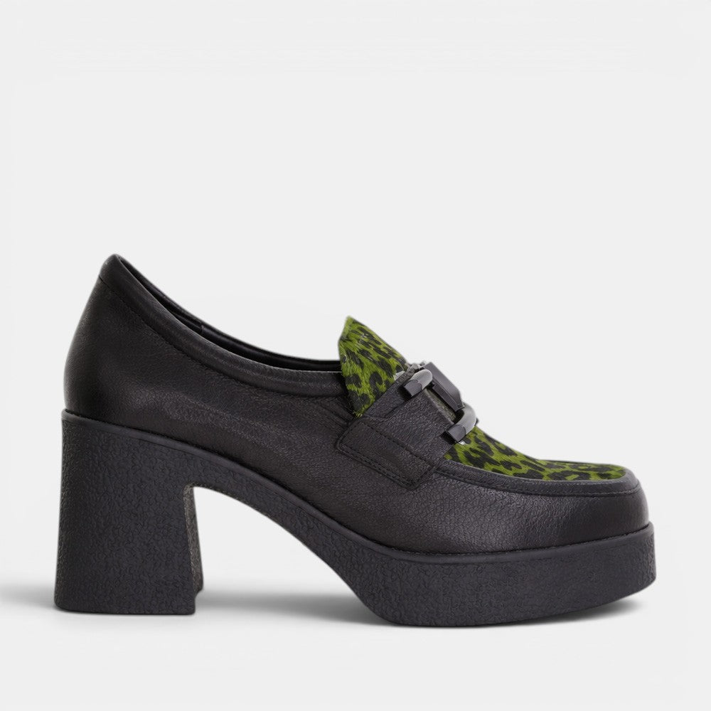 TAMARA LONDON BELLA BLACK/FOREST LEOP