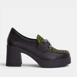TAMARA LONDON BELLA BLACK/FOREST LEOP