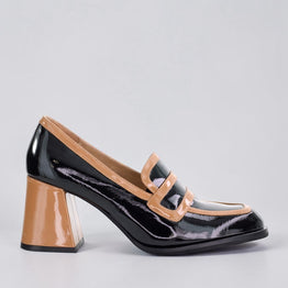 TAMARA LONDON BERGEN BLACK TAN PAT - Women Heels - Collective Shoes 