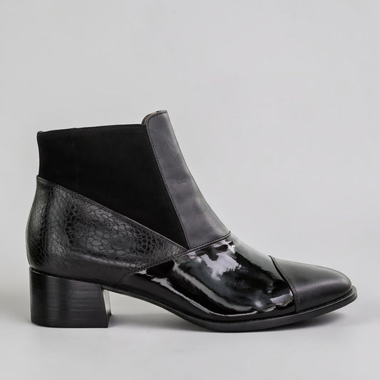 BRESLEY AWARD BLACK MIX - Women Boots - Collective Shoes 