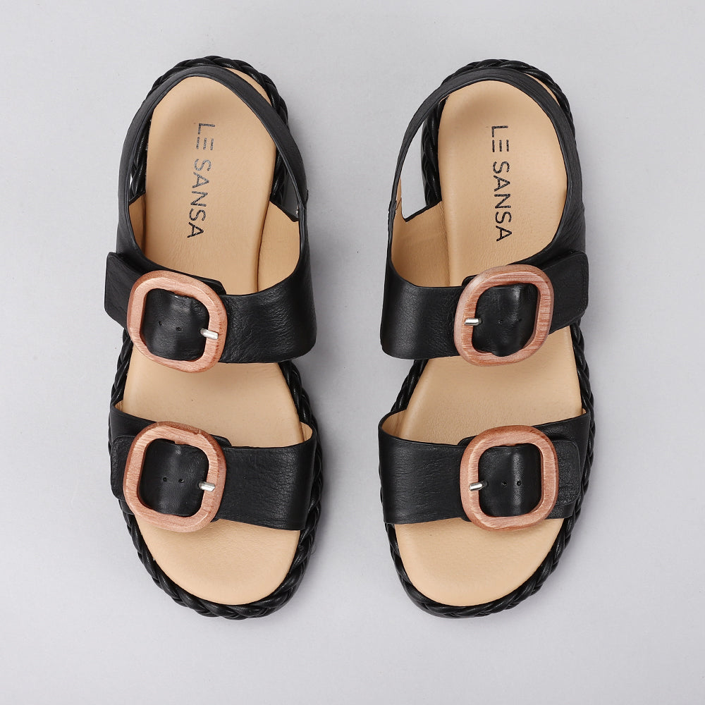 LE SANSA EMERY BLACK - Women Sandals - Collective Shoes 