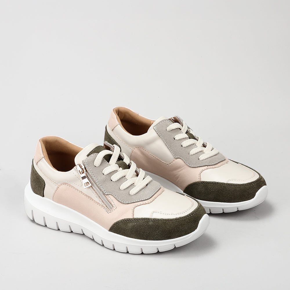 LE SANSA RYDER WHITE BLUSH GREEN - Women Sneakers - Collective Shoes 