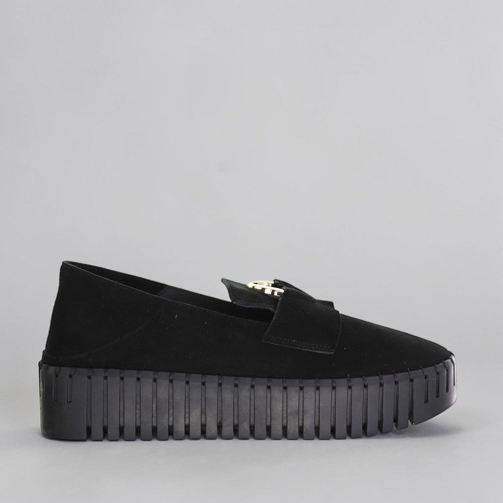 DJANGO & JULIETTE BURBANKS BLACK SUEDE - Women Loafers - Collective Shoes 