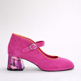 BRESLEY PODIUM HOT PINK MULTI - Women Heels - Collective Shoes 