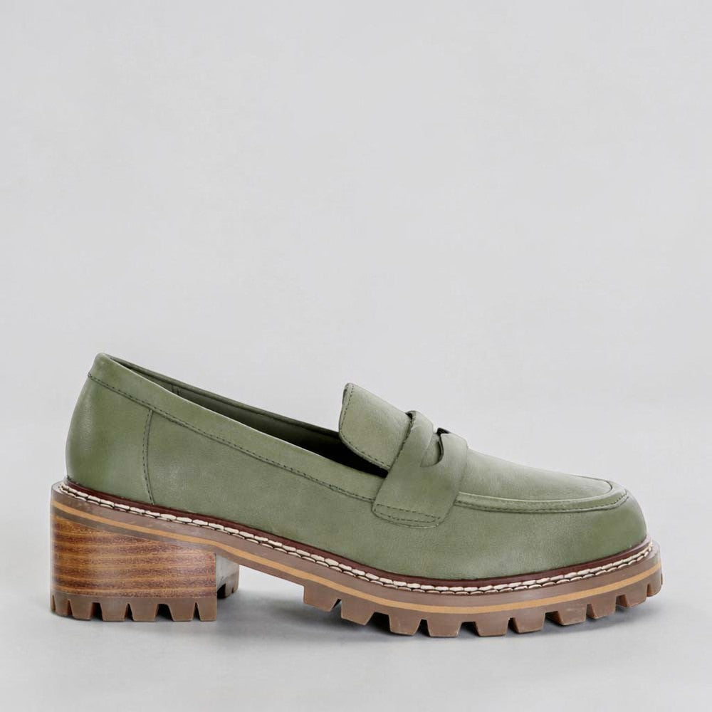 LE SANSA ZOEY DARK OLIVE - Women Loafers - Collective Shoes 