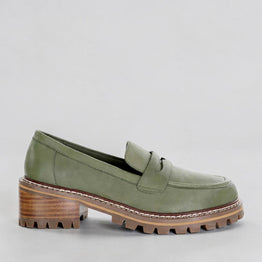 LE SANSA ZOEY DARK OLIVE - Women Loafers - Collective Shoes 