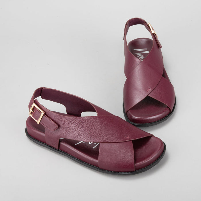 NAKED ARCHES ZIGILIA MERLOT - Women Sandals - Collective Shoes 