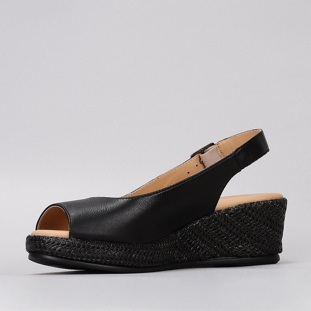 LE SANSA PETUNIA BLACK - Women Sandals - Collective Shoes 