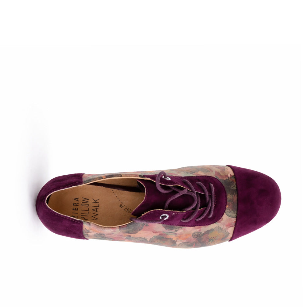 ZIERA ZINKY BURGUNDY - Women Oxford / Brogue Shoes - Collective Shoes 