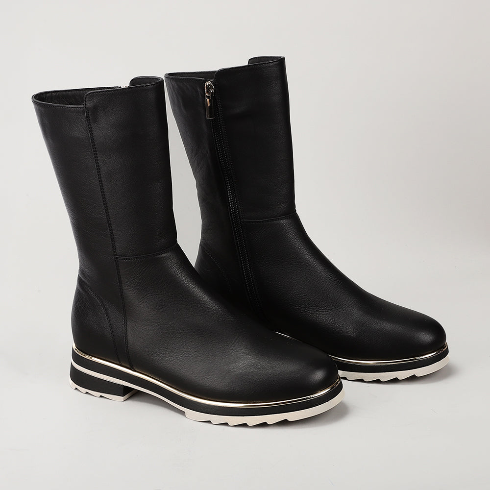 LE SANSA BUFFY BLACK - Women Boots - Collective Shoes 