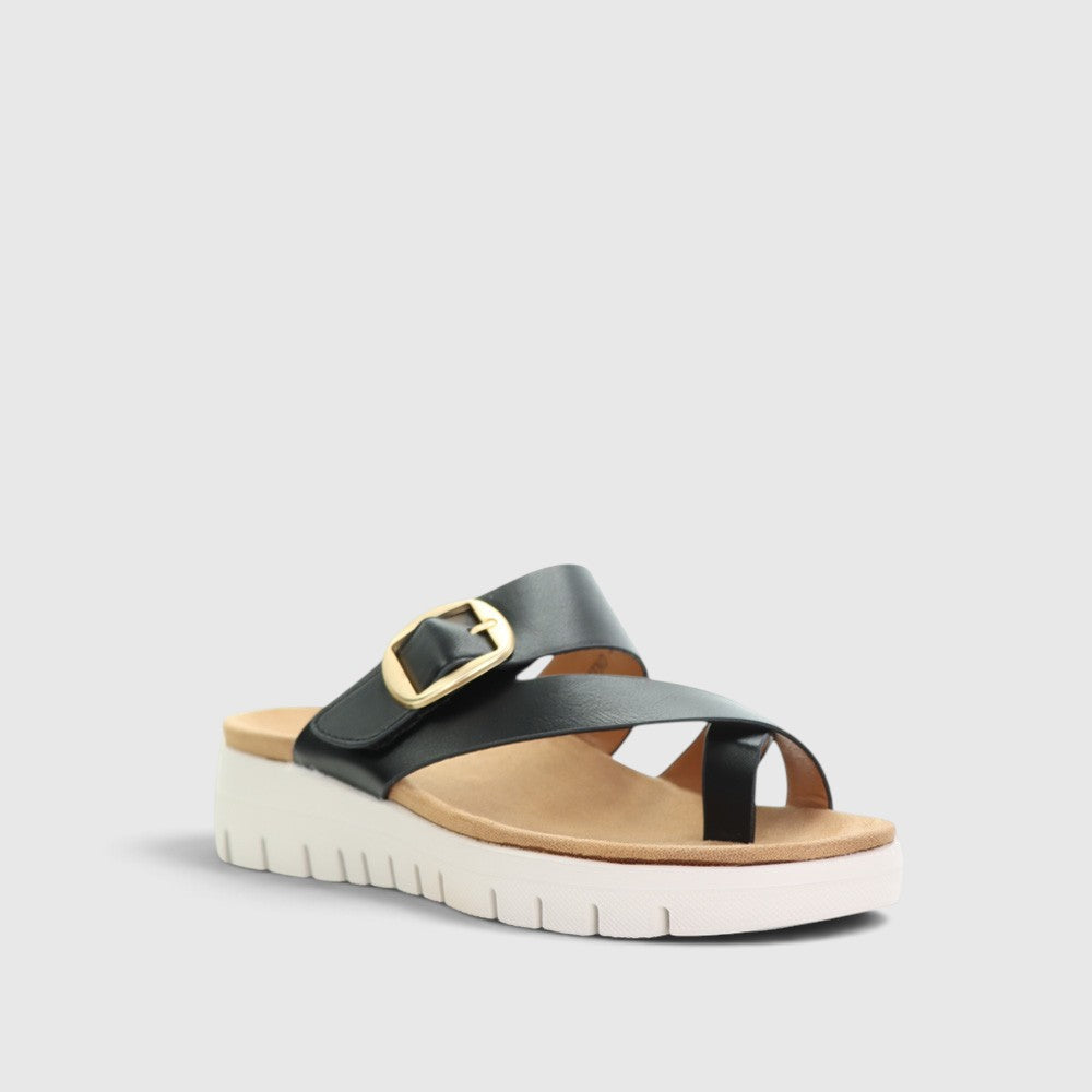 CC RESORTS DOMINO BLACK - Women Slides - Collective Shoes 
