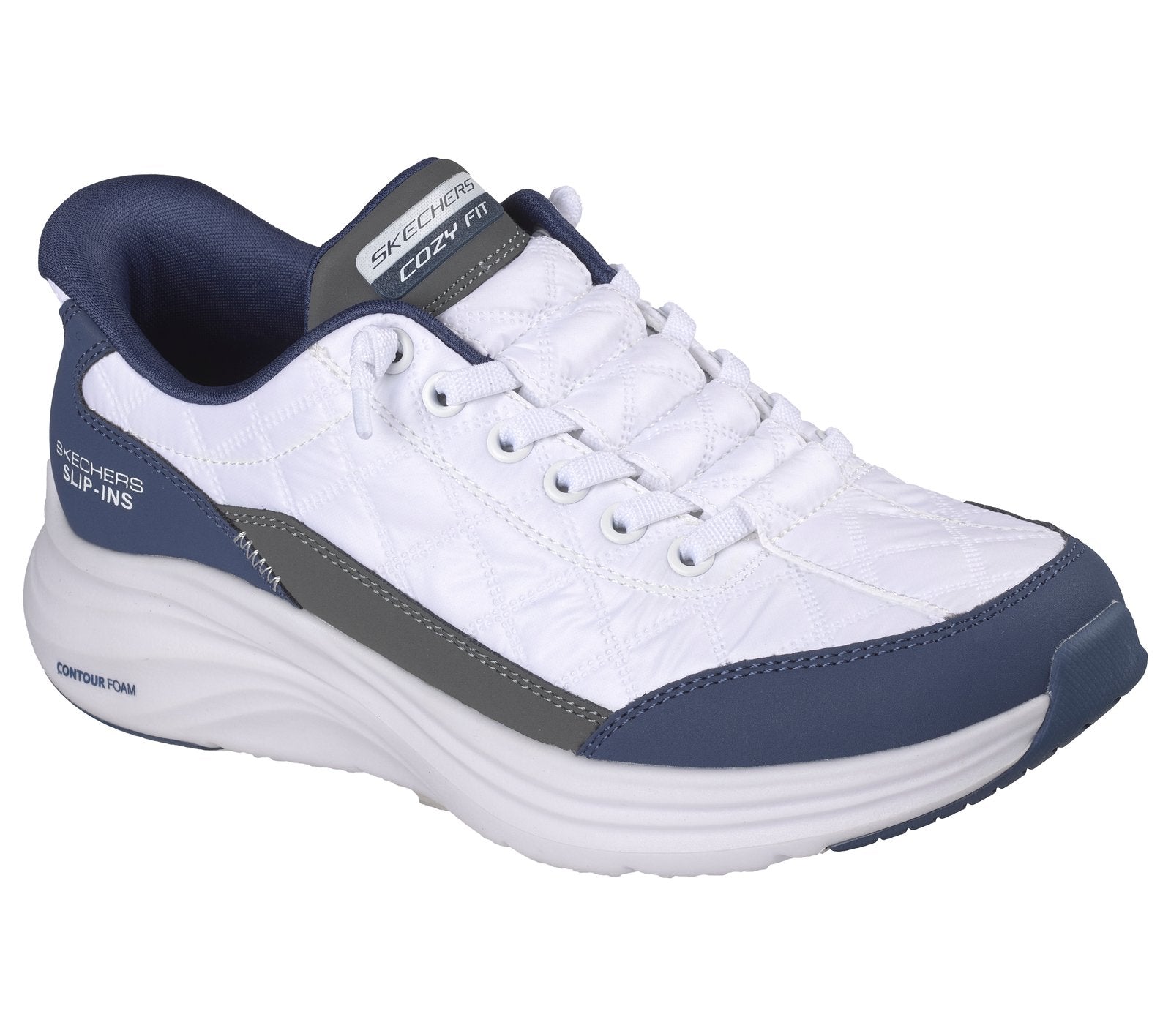 SKECHERS VAPOR FORM WHITE NAVY - Women Sneakers - Collective Shoes 