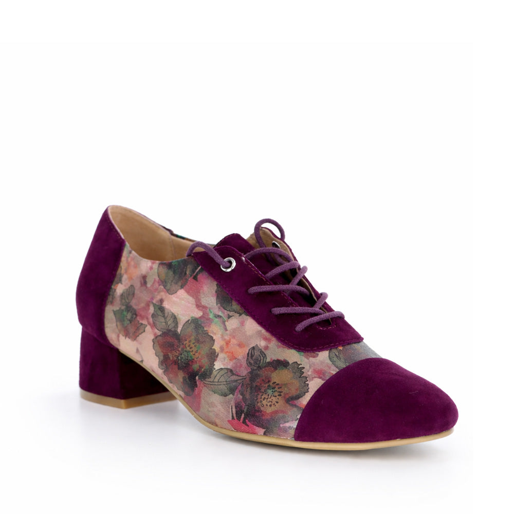 ZIERA ZINKY BURGUNDY - Women Oxford / Brogue Shoes - Collective Shoes 