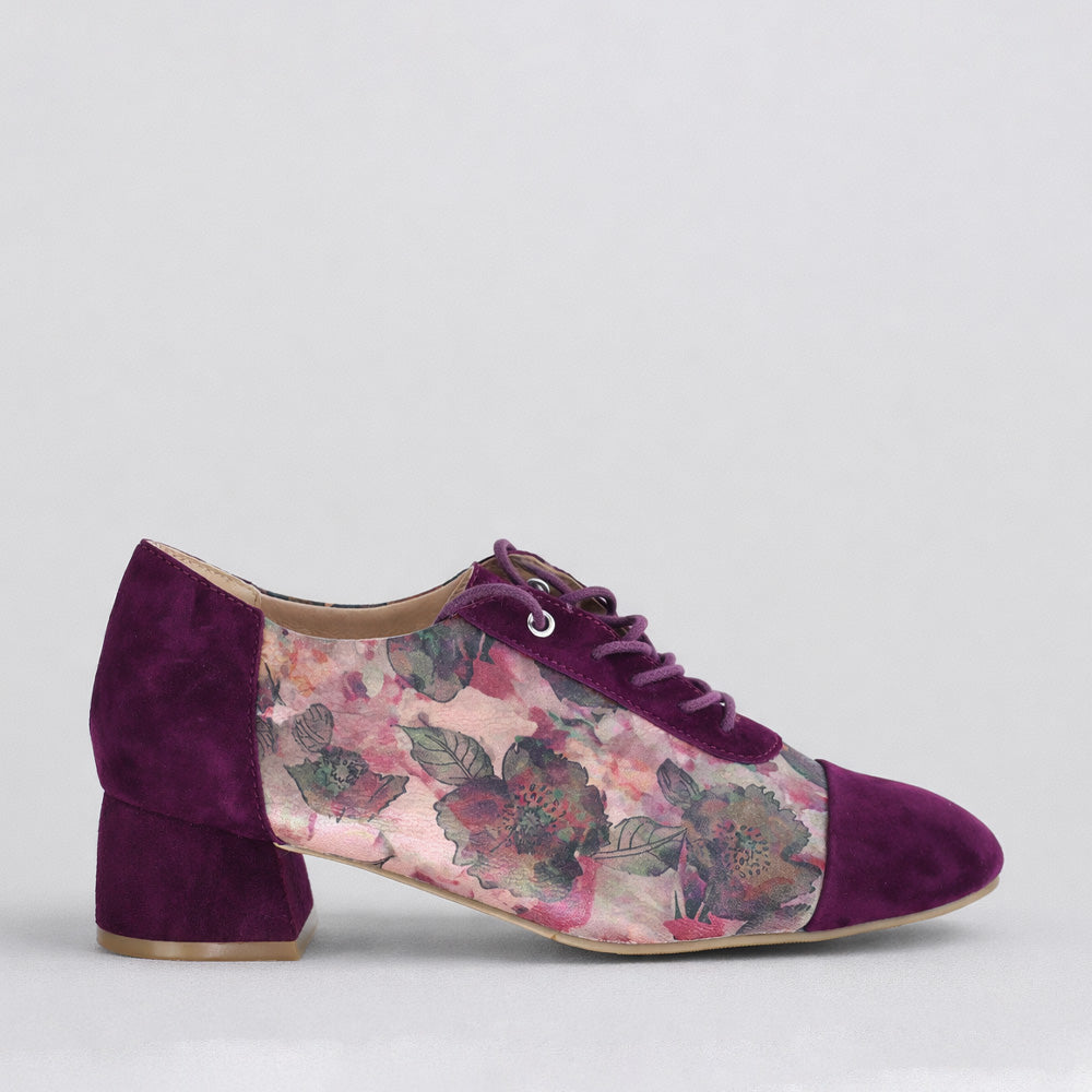 ZIERA ZINKY BURGUNDY - Women Oxford / Brogue Shoes - Collective Shoes 