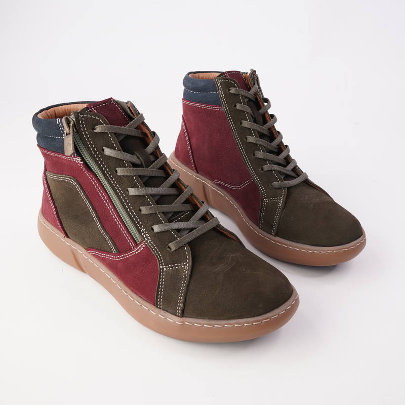 CABELLO WILLORA KHAKI MULTI NUBACK - Women Boots - Collective Shoes 