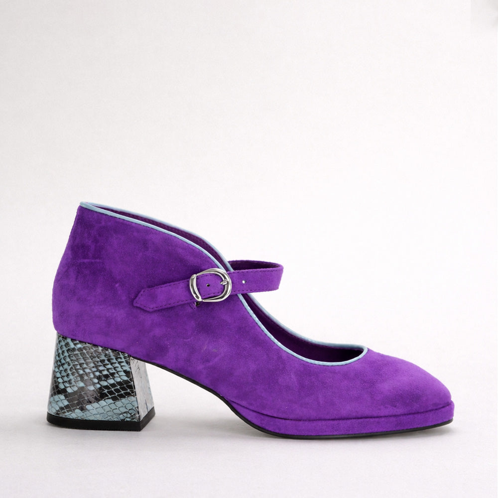 BRESLEY PODIUM PURPLE MULTI - Women Heels - Collective Shoes 