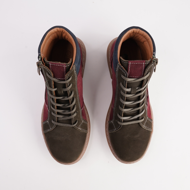 CABELLO WILLORA KHAKI MULTI NUBACK - Women Boots - Collective Shoes 
