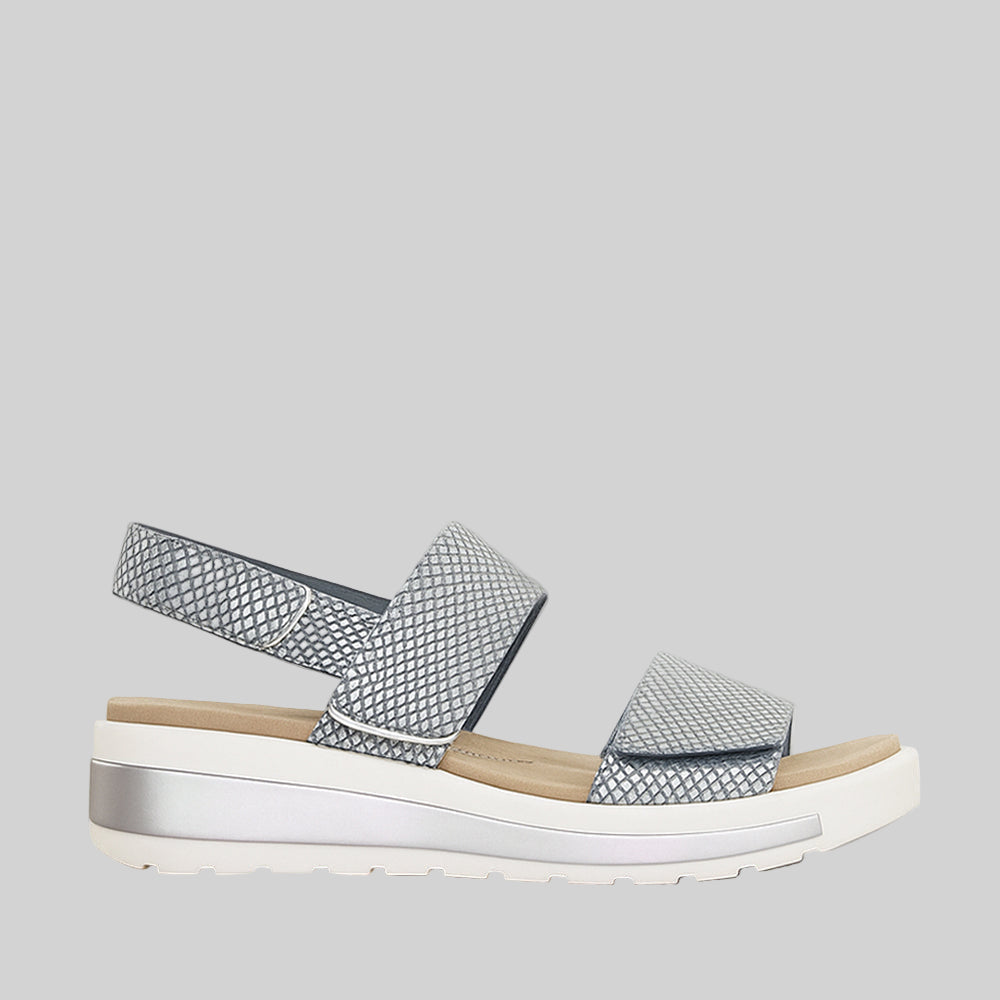 ZIERA GARLIN PEWTER SILVER - Women Sandals - Collective Shoes 