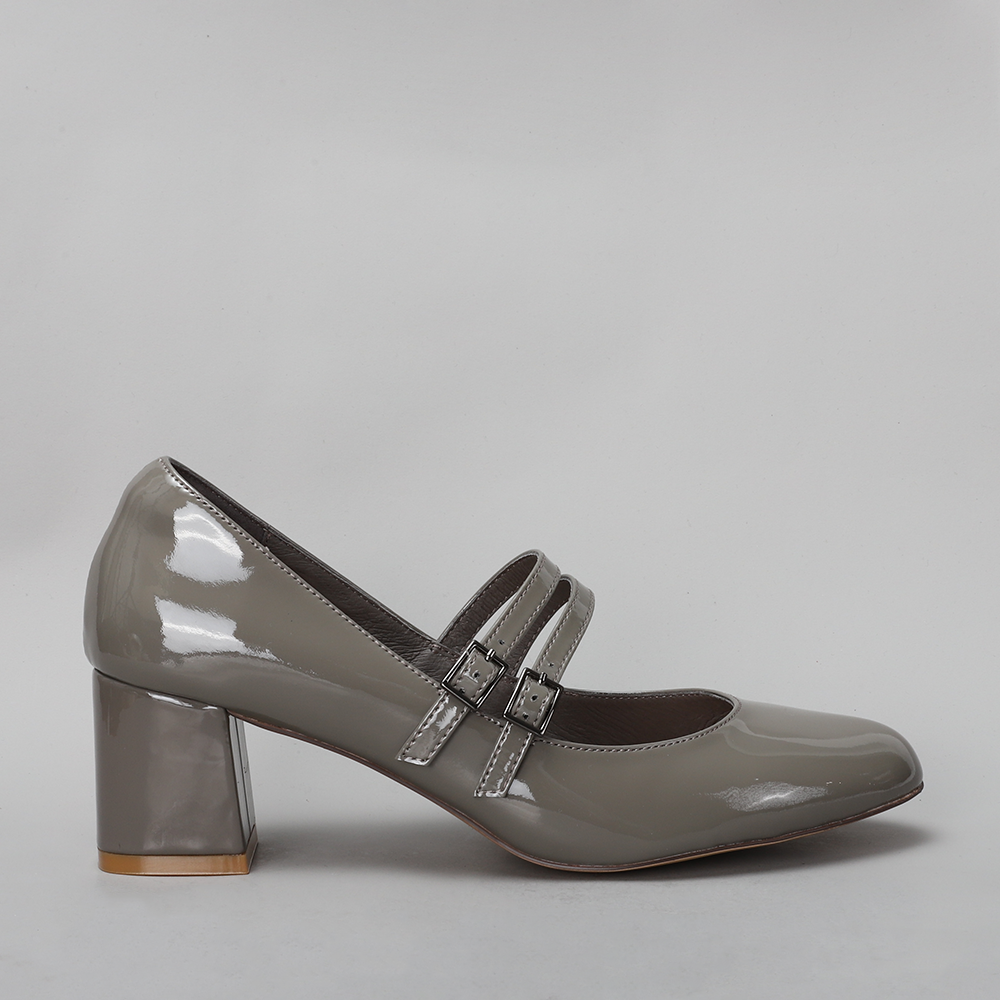 NAKED ARCHES CIDER GREY PATENT - Women Heels - Collective Shoes 