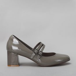 NAKED ARCHES CIDER GREY PATENT - Women Heels - Collective Shoes 