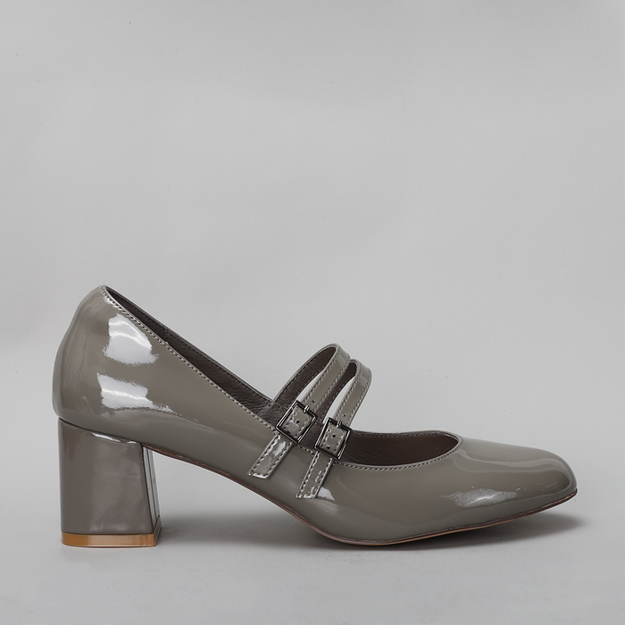 NAKED ARCHES CIDER GREY PATENT - Women Heels - Collective Shoes 