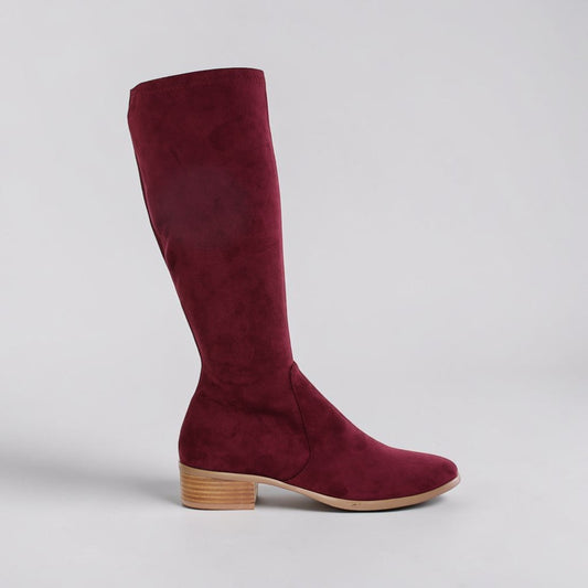 DJANGO & JULIETTE TIMOTHIE BURGUNDY - Women High Boots - Collective Shoes 