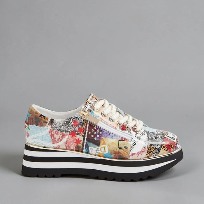 DJANGO & JULIETTE EAMMES COLLAGE PRINT PATENT - Women Sneakers - Collective Shoes 