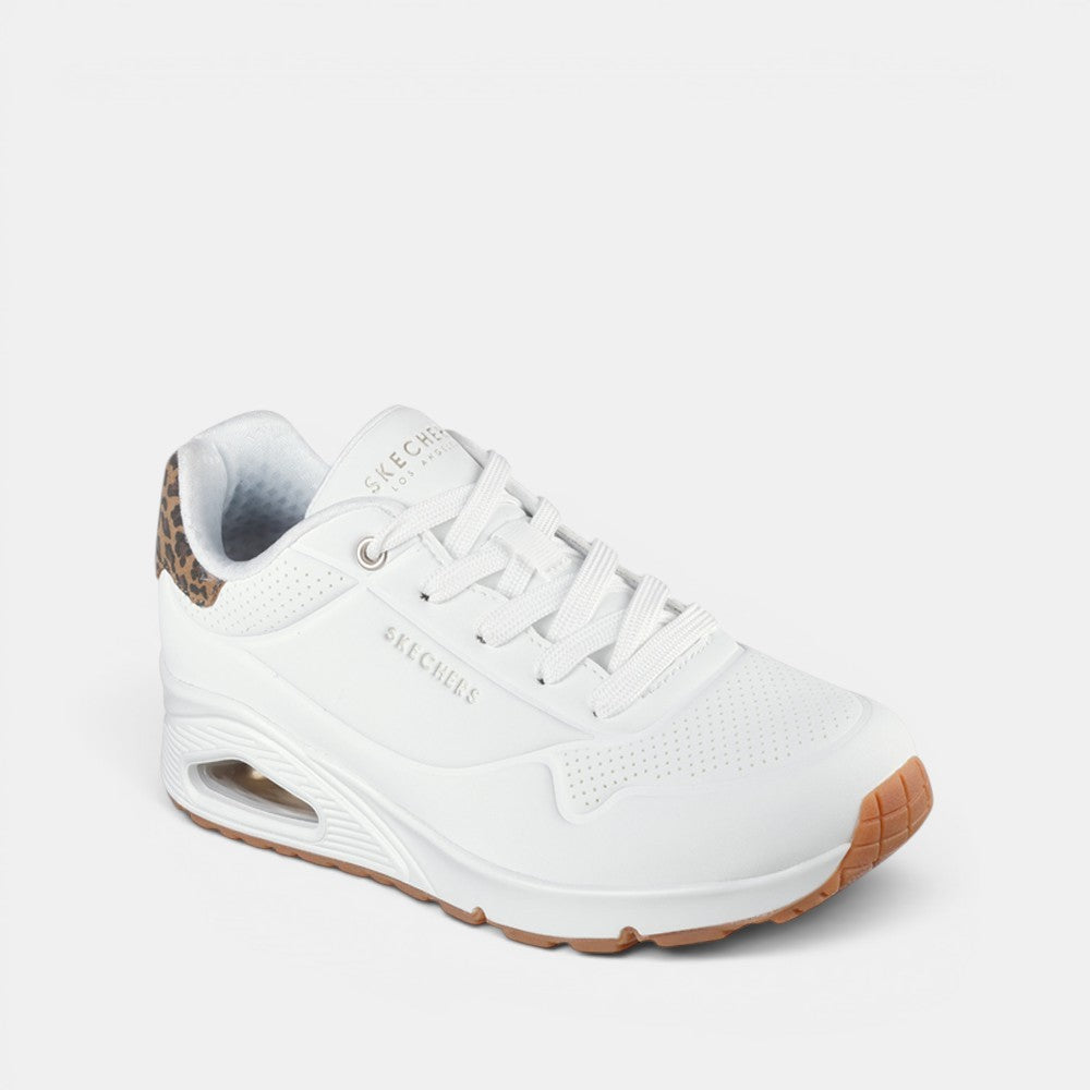 SKECHERS UNO JUNGLE NITE WHITE LEOPARD
