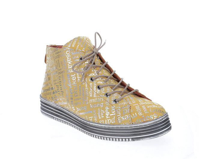 LESANSA VIVID MUSTARD PRINT - Women Boots - Collective Shoes 