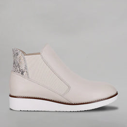 LE SANSA RALLY BEIGE SNAKE PRINT - Women Boots - Collective Shoes 