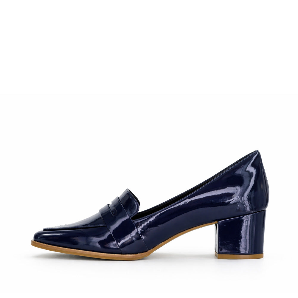 ZIERA VAMITY NAVY PATENT - Women Heels - Collective Shoes 