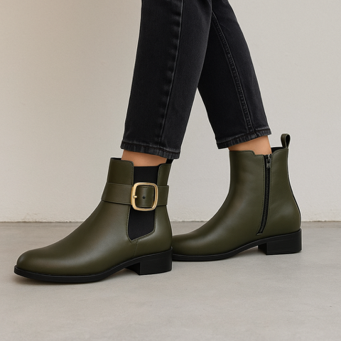 LE SANSA MISTER OLIVE - Women Boots - Collective Shoes 