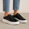 Load image into Gallery viewer, TAMARA LONDON BAILEY BLACK PAT GOLD - Women Sneakers - Collective Shoes 

