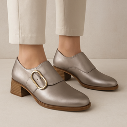 LE SANSA RICE CHAMPAGNE - Women Loafers - Collective Shoes 