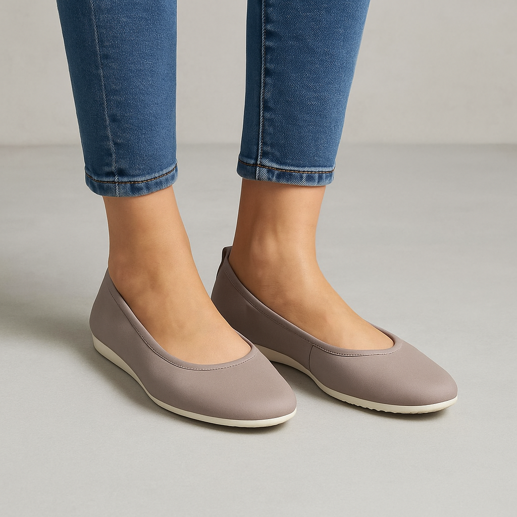 LE SANSA BARBIE TAUPE - Women Belle Flats - Collective Shoes 