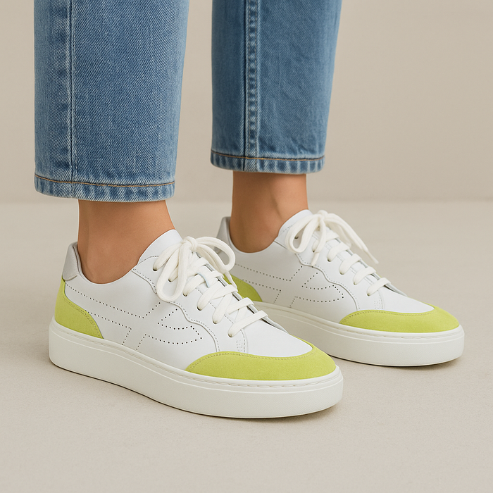 MILA RAINE VERIFY PISTACHIO WHITE GOLD - Women Sneakers - Collective Shoes 