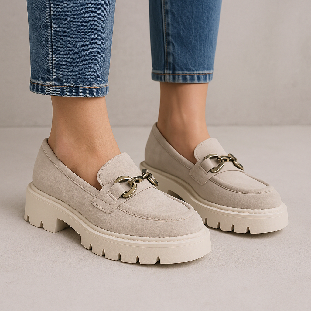 TAMARA LONDON PARGO BEIGE SUEDE - Women Loafers - Collective Shoes 