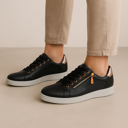 HUSH PUPPIES MIMOSA PERF BLACK COPPER