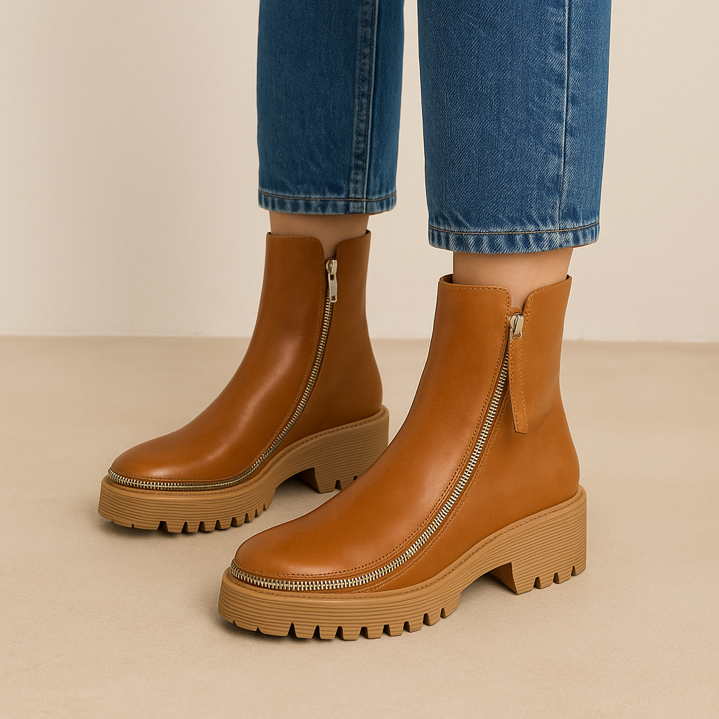 DJANGO & JULIETTE WILIE DK TAN - Women Boots - Collective Shoes 
