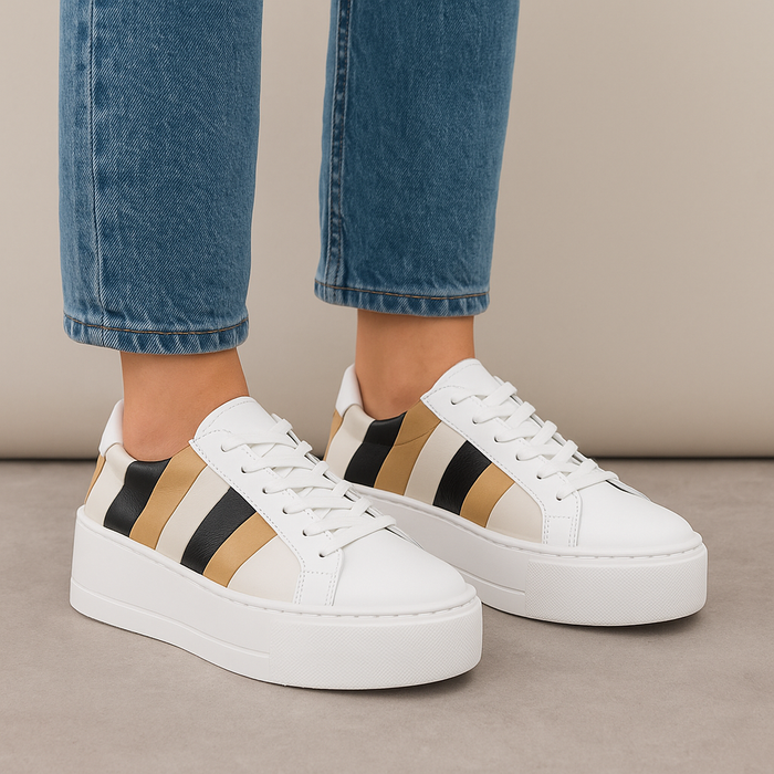 ALFIE & EVIE FRANCIS WHITE NEUTRAL - Women sneakers - Collective Shoes 