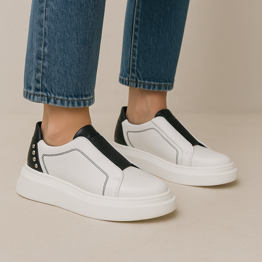 TAMARA LONDON BIANCA WHITE BLACK - Women Sneakers - Collective Shoes 