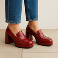 Load image into Gallery viewer, BRESLEY SMALE RED OIL - Women Heels - Collective Shoes 

