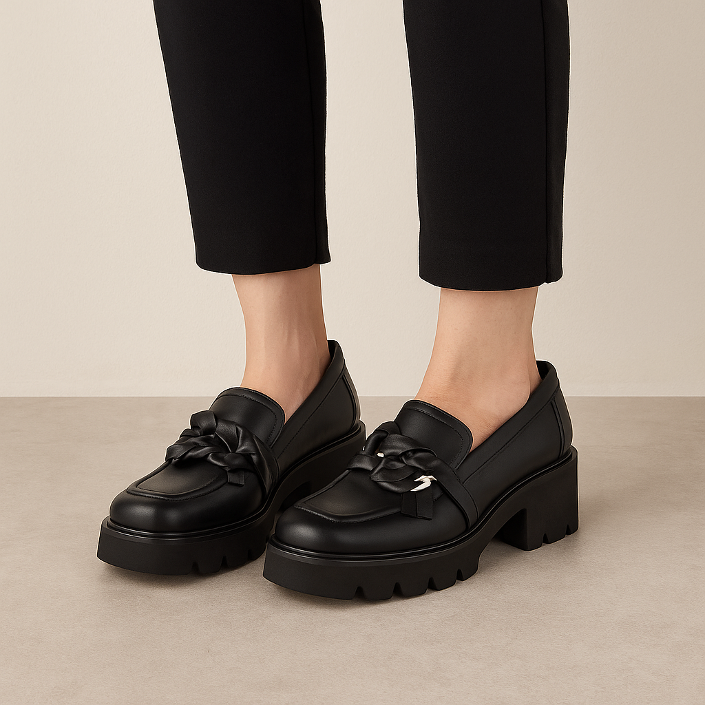 DJANGO & JULIETTE BIZMO BLACK - Women Loafers - Collective Shoes 