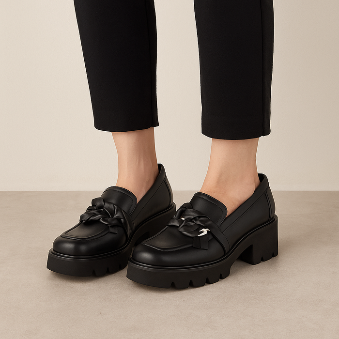 DJANGO & JULIETTE BIZMO BLACK - Women Loafers - Collective Shoes 