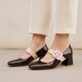 Load image into Gallery viewer, BRESLEY PAGODA WINE PAT - Women Sandals - Collective Shoes 
