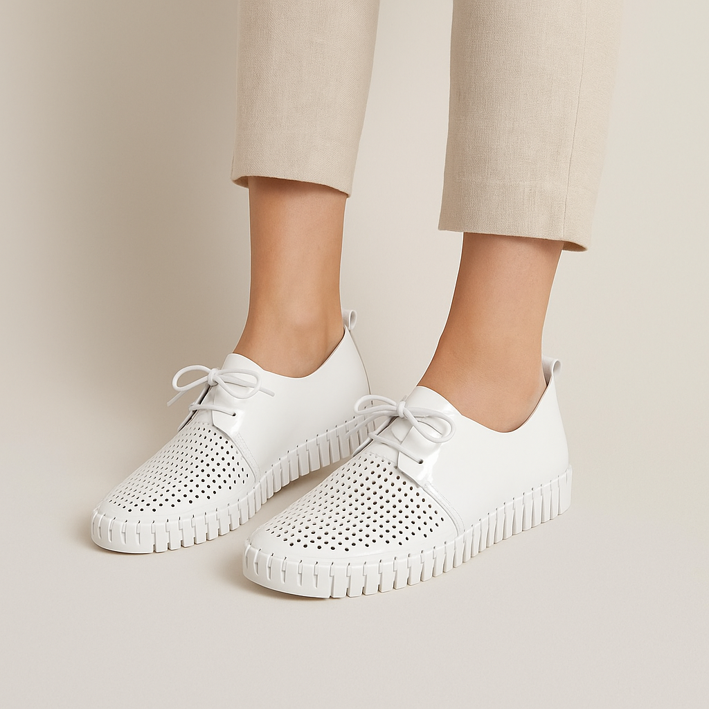 DJANGO & JULIETTE HUSTON WHITE PATENT - Women Sneakers - Collective Shoes 