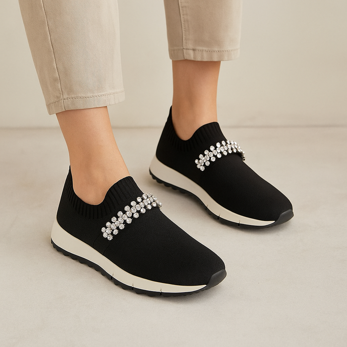 DJANGO & JULIETTE JOLO BLACK SILVER - Women Sneakers - Collective Shoes 