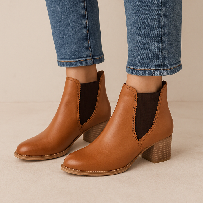 DJANGO & JULIETTE SADORE NEW TAN CHOC - Women boots - Collective Shoes 