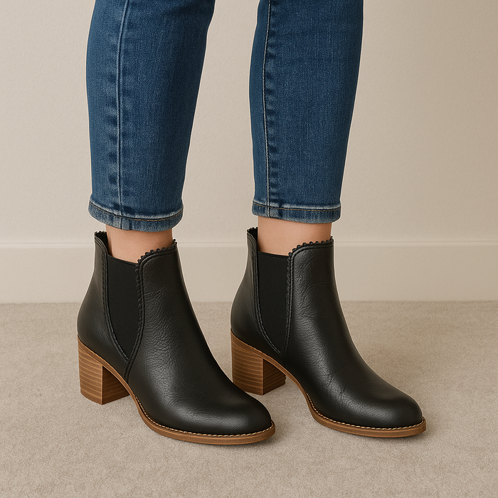 DJANGO & JULIETTE SADORE BLACK  NATURAL - Women boots - Collective Shoes 